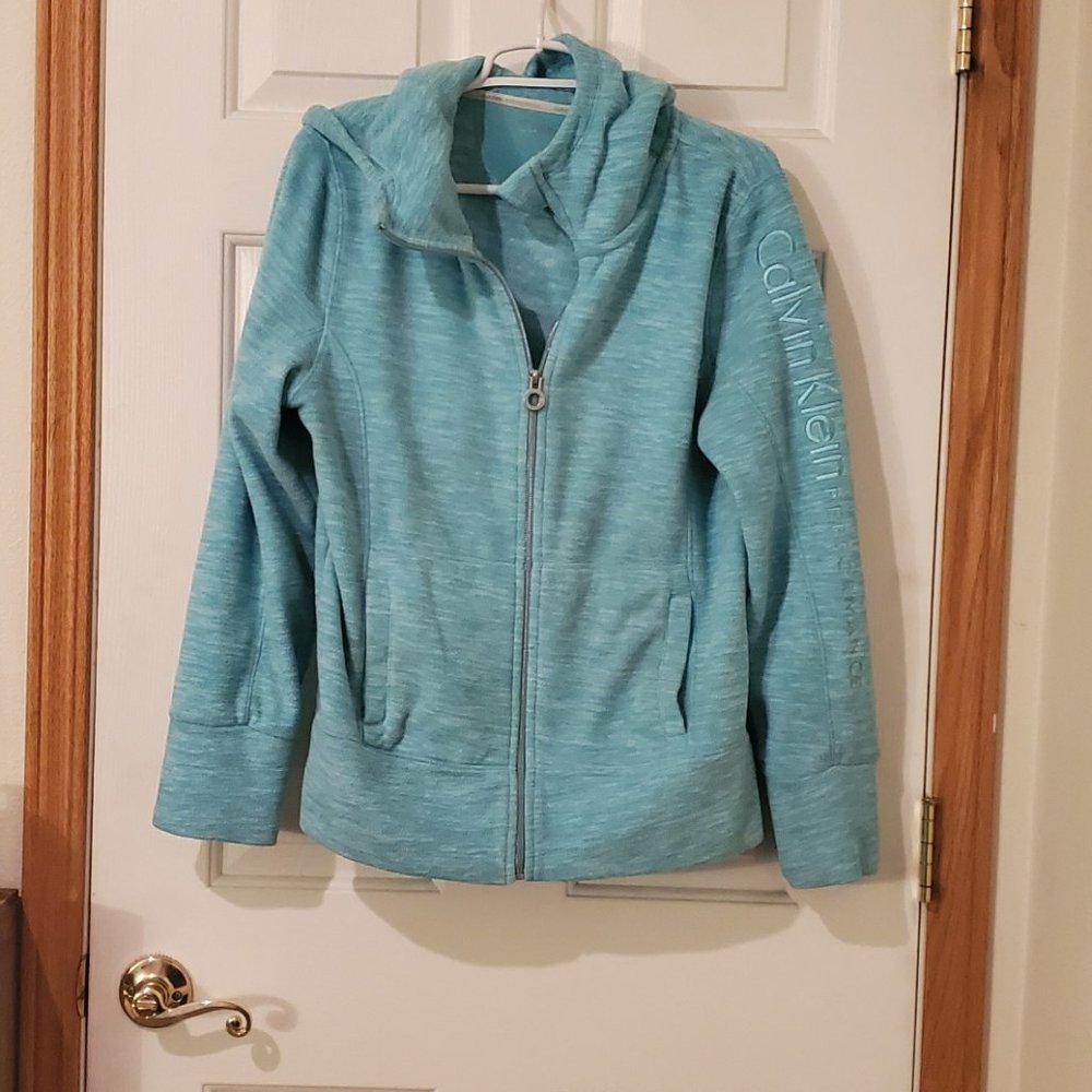 CALVIN KLEIN ZIP UP HOODIE - EUC